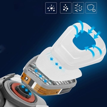 ПРОТИВОГ ДЛЯ ПОКРАСКИ И ШЛИФОВКИ ПОЛУМАСКА + ДОПОЛНИТЕЛЬНЫЕ ФИЛЬТРЫ