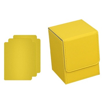 Pudełko na karty Card Deck Box, mieszczące 100 sztuk w kolorze żółtym