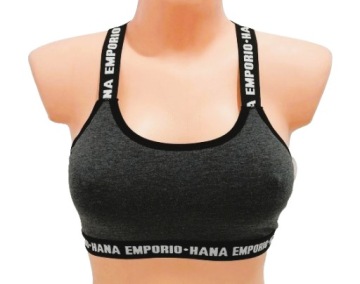 ЖЕНСКИЙ ТОП СПОРТИВНЫЙ БЮстгальтер НА ЛЕМЯХ HANA, серый графит L/XL