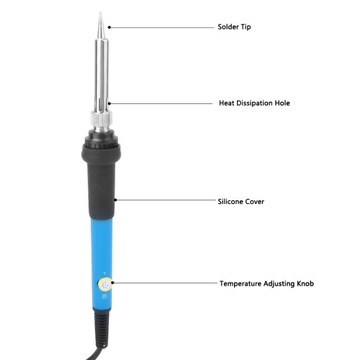 Электрический паяльник с регулируемой температурой, 60 Вт