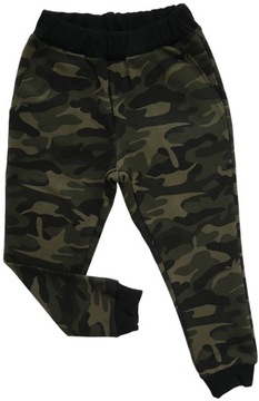 Spodnie dresowe chłopięce MORO wojskowe bawełniane kieszenie slim GAMET 116