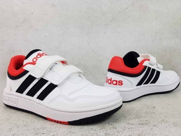 ADIDAS HOOPS 3.0 CF C H03863 ДЕТСКИЕ БЕЛЫЕ КРОССОВКИ НА ЛИПУЧКЕ