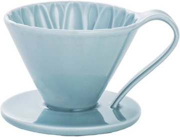 Drip ceramiczny stożkowy FLOWER DRIPPER niebieski
