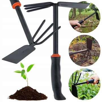 MOTYKA DWUSTRONNA OGRODOWA DZIABKA+GRABKA