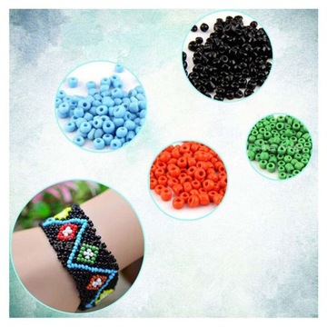 Zestaw Koralików do Robienia Bransoletek 3mm 12000