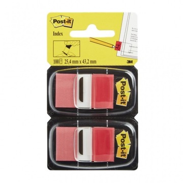 Zakładki indeksujące Post-it czerwone 25x43mm