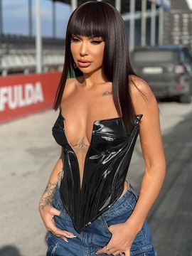 Y2K Sexy Lady Shiny Gold Silver Corsets Bustiers