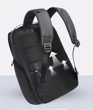 Рюкзак Bange BG-2581 для ноутбука 15,6 16,4, два отделения, вместительный, черный