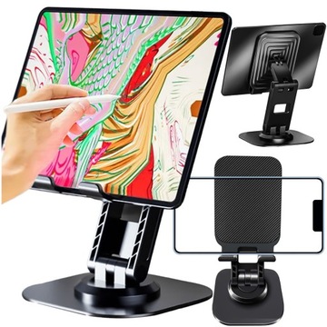 UCHWYT NA TELEFON TABLET STOJAK PODSTAWKA SKŁADANY REGULOWANY SOLIDNY 12.9