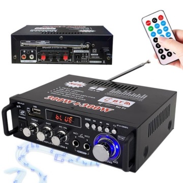 Přenosný Zesilovač Bluetooth 50 300WX2 Hi-fi S Usb A Fm Vstupem