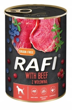KARMA DLA PSA PUSZKA RAFI WOŁOWINA 800g
