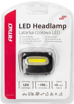 MOCNA LATARKA CZOŁOWA CZOŁÓWKA LED COB