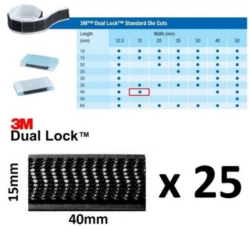 3M SJ 3550 Ремешки на липучке, черные
