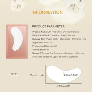 eye patches eyelash extension under eyelashes