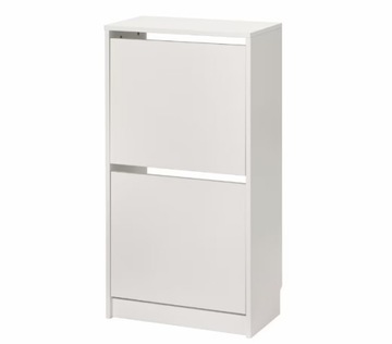 IKEA BISSA Szafka na buty, 2 przegrody, biały, 49x28x93 cm