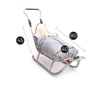 Детские САНОЖКИ с теплым шерстяным спальником ПОЛНЫЙ комплект Муфта+КОЛЕСА №510