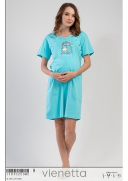 Koszula Nocna do Karmienia Vienetta XL 42 ciążowa