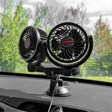 ВЕНТИЛЯТОР TURBO X2 АВТОМОБИЛЬНЫЙ ВЕНТИЛЯТОР ДВОЙНОЙ 12В МОЩНАЯ ПРИСОСКА