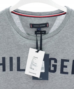 KOSZULKA TOMMY HILFIGER SZARA SLIM FIT M