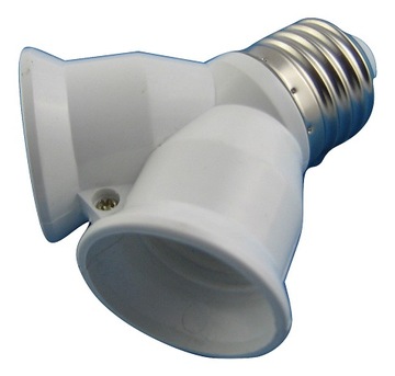 Rozgałęźnik adapter gniazda żarówki E27 - 2 x E27