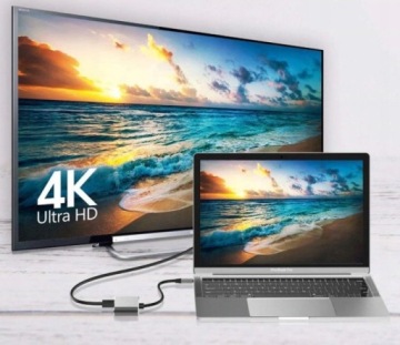 АДАПТЕР 4 в 1 HDMI 4K VGA ХАБ USB-C USB 3.0 PD