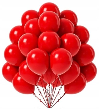 Balony czerwone matowe red ślub wesele 50 szt