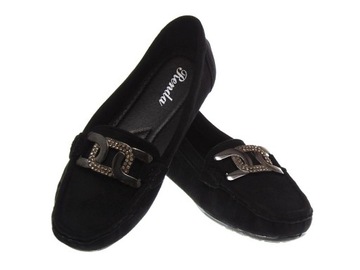 МОКАСИНЫ ЗАМШЕВЫЕ ЖЕНСКИЕ черные размер 38