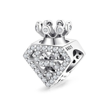Zawieszka charms Super Kobieta Mama srebro S925