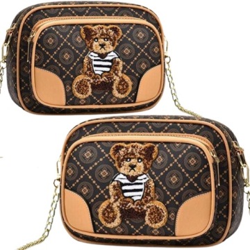 TORBA TOREBKA DAMSKA LISTONOSZKA KUFEREK NA RAMIĘ MAŁA MIŚ KORALIKI BEŻOWY