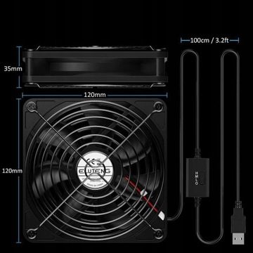 НАСТОЛЬНЫЕ ВЕНТИЛЯТОРЫ ДЛЯ ПК МОЩНЫЕ USB 14 СМ