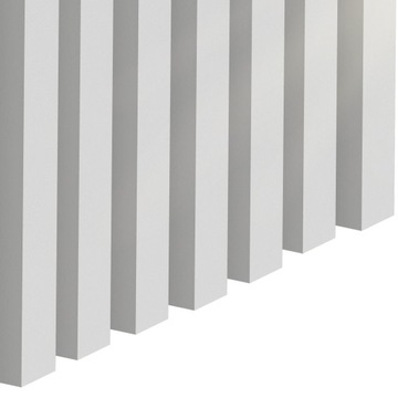 Lamele ścienne BIAŁY Listwy pionowe 3D 12 szt.