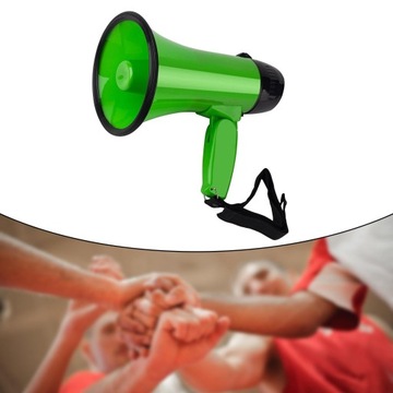 Ręczny megafon Bullhorn Lekki głośnik Bullhorn Voice 25W Zielony