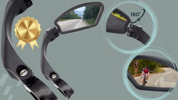 LUSTERKO ROWEROWE DO ROWERU PRAWE WSTECZNE Z REGULACJĄ KĄTA NA KIEROWNICĘ