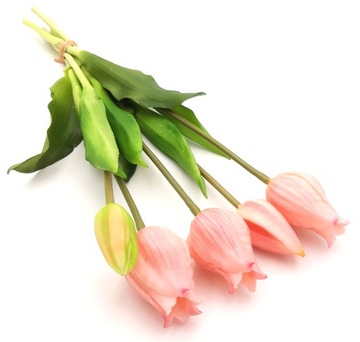 TULIPAN sztuczny TULIPANY silikonowe BUKIET 5 szt