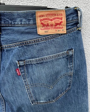 Levis 501 W34 L30 niebieskie spodnie jeansowe levi’s strauss