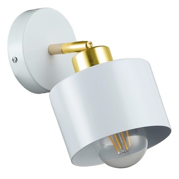LAMPA ŚCIENNA KINKIET ELZA E27 LOFT BIAŁY ZŁOTY