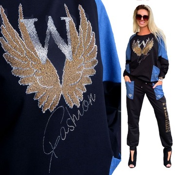 ORYGINALNY DRES DAMSKI ADDAMS KOBIECY KOMPLET CUDNE DŻETY GLAMOUR do5XL 722