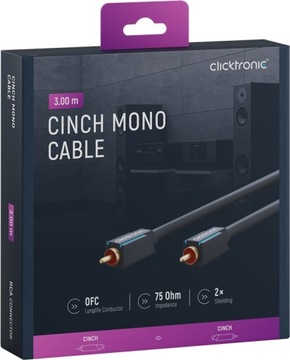 CLICKTRONIC Kabel Audio 1xRCA - CINCH cyfrowy 3m