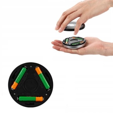 САМОКЛЕЯЩАЯСЯ СЕНСОРНАЯ ЛАМПА, НА АККУМУЛЯТОРЕ, 3 светодиода