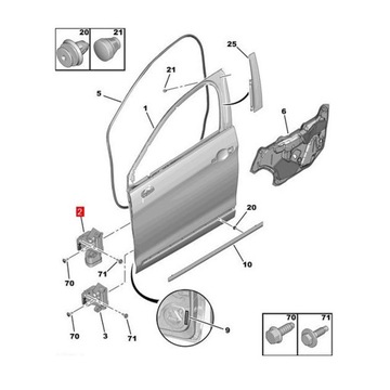Петля двери автомобиля 9035X0 замена правой пассажирской стороны W4