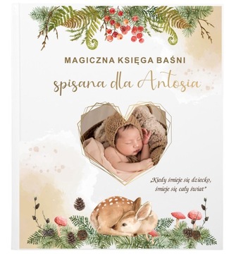 Księga Baśni Prezent dla dziecka Chrzest Roczek Personalizowana oprawa