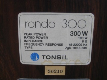 Колонки Tonsil Rondo 300 Unitra (Altus) ZgD 100-8-538