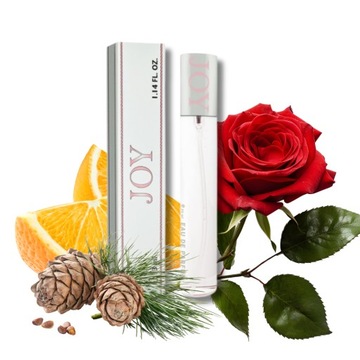 PERFUMY DAMSKIE JOY CYTRUSOWE KWIATOWE RÓŻA JAŚMIN BERGAMOTKA TRWAŁE 33 ML