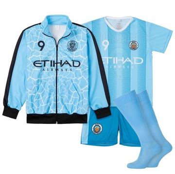 Strój / komplet piłkarski + bluza HAALAND MANCHESTER CITY 9 rozm. 128