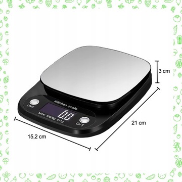 ЭЛЕКТРОННЫЕ ТОЧНЫЕ КУХОННЫЕ ВЕСЫ 10 кг/1 г ЖК-дисплей