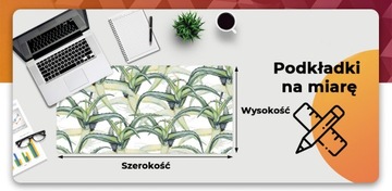 Mata na biurko z grafiką eko do pracy Obraz Aloes