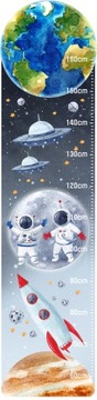MIARKA WZROSTU naklejka na ścianę KOSMOS PLANETY