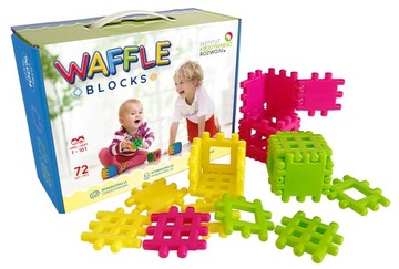 Klocki konstrukcyjne wafle IKR 72 el.