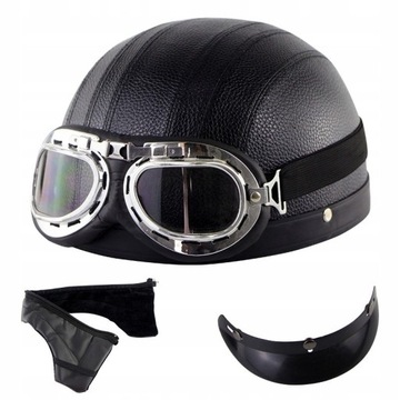Pół twarzy kask Vintage pół kask Retro Chopper Cru