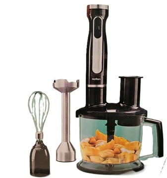 BLENDER RĘCZNY WIELOFUNKCYJNY 1000W ZESTAW HOFFEN Z MALAKSEREM HB-3390
